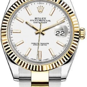 Rolex Datejust 41 Steel & Yellow Gold White Dial Oystersteel Men's Watch M126333-0015