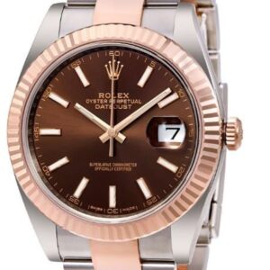 Rolex Datejust 41 Steel and Everose Gold Chocolate Dial Oystersteel Men's Watch M126331-0001