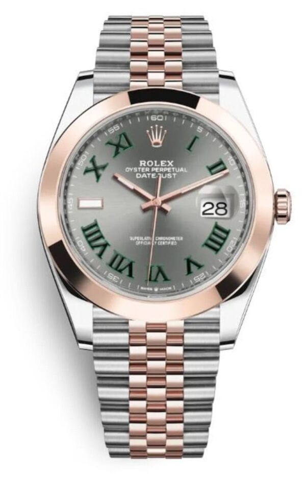 Rolex Datejust 41 Steel and Everose Gold Grey Dial Men's Watch M126301-0016