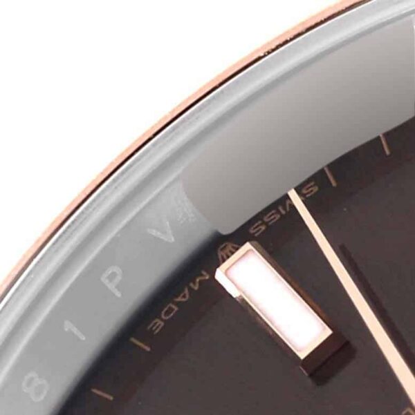 Rolex Datejust 41 Steel Rose Gold Brown Dial Mens Watch 126301 Box Card - Image 6