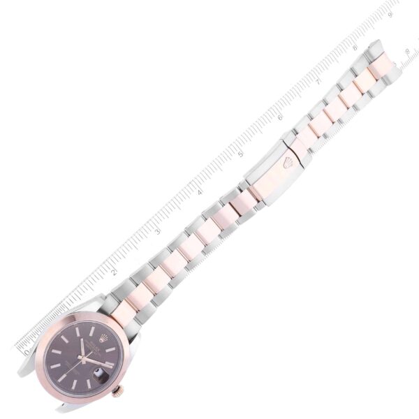 Rolex Datejust 41 Steel Rose Gold Brown Dial Mens Watch 126301 Box Card - Image 10