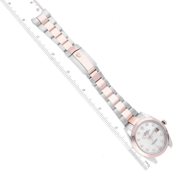 Rolex Datejust 41 Steel Rose Gold Mother of Pearl Diamond Dial Mens Watch 126301 - Image 10