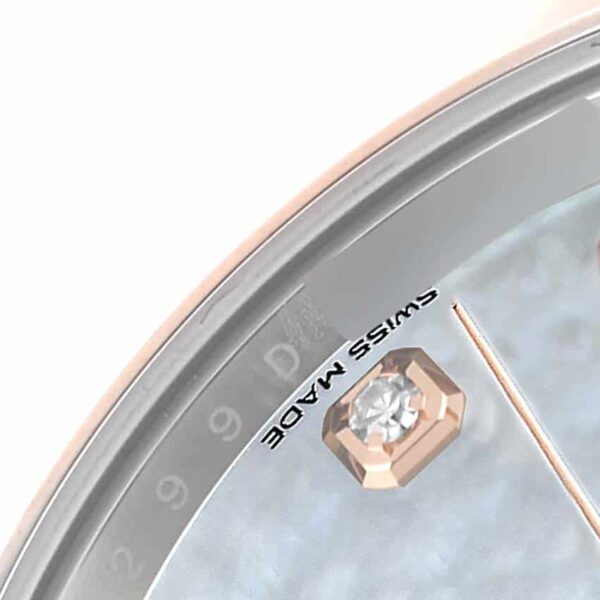 Rolex Datejust 41 Steel Rose Gold Mother of Pearl Diamond Dial Mens Watch 126301 - Image 6