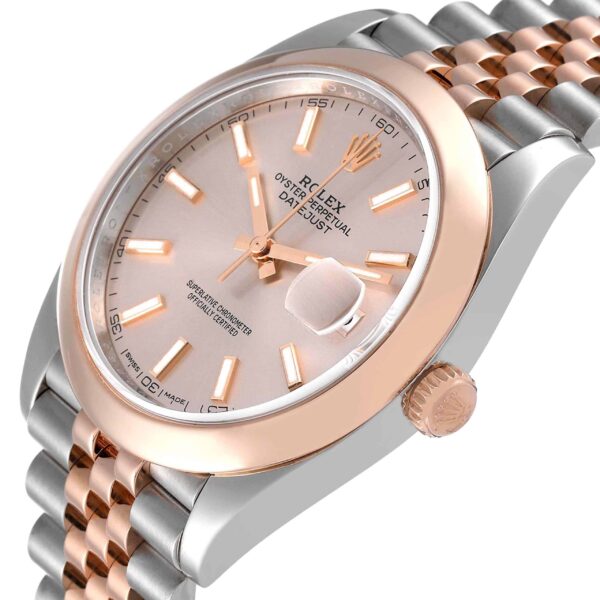 Rolex Datejust 41 Steel Rose Gold Sundust Dial Mens Watch 126301 Box Card - Image 5