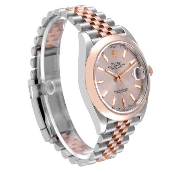 Rolex Datejust 41 Steel Rose Gold Sundust Dial Mens Watch 126301 Box Card - Image 3