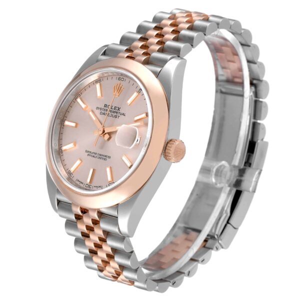 Rolex Datejust 41 Steel Rose Gold Sundust Dial Mens Watch 126301 Box Card - Image 4