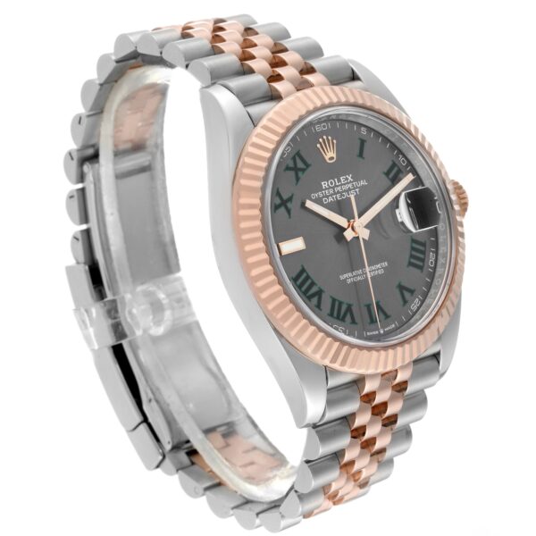Rolex Datejust 41 Steel Rose Gold Wimbledon Dial Mens Watch 126331 - Image 3