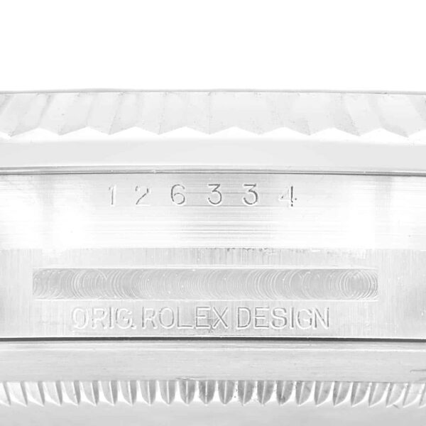Rolex Datejust 41 Steel White Gold Blue Roman Dial Mens Watch 126334 - Image 7