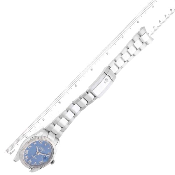 Rolex Datejust 41 Steel White Gold Blue Roman Dial Mens Watch 126334 - Image 10