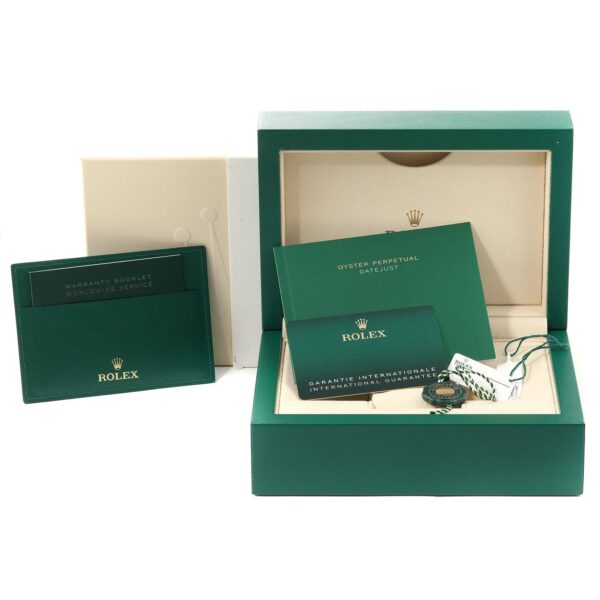 Rolex Datejust 41 Steel White Gold Blue Roman Dial Mens Watch 126334 Box Card - Image 12