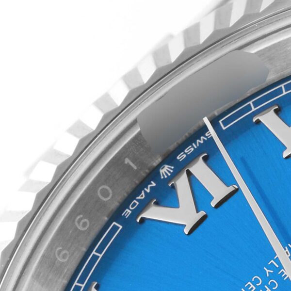 Rolex Datejust 41 Steel White Gold Blue Roman Dial Mens Watch 126334 Box Card - Image 6