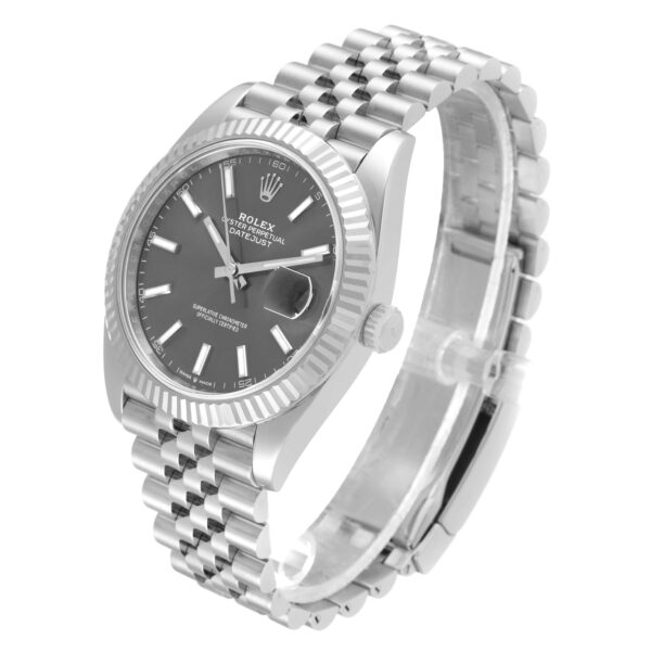Rolex Datejust 41 Steel White Gold Slate Dial Mens Watch 126334 - Image 4