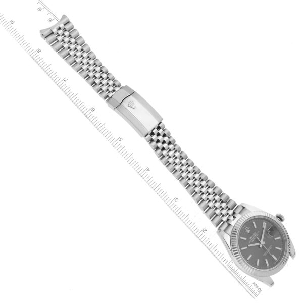 Rolex Datejust 41 Steel White Gold Slate Dial Mens Watch 126334 - Image 10