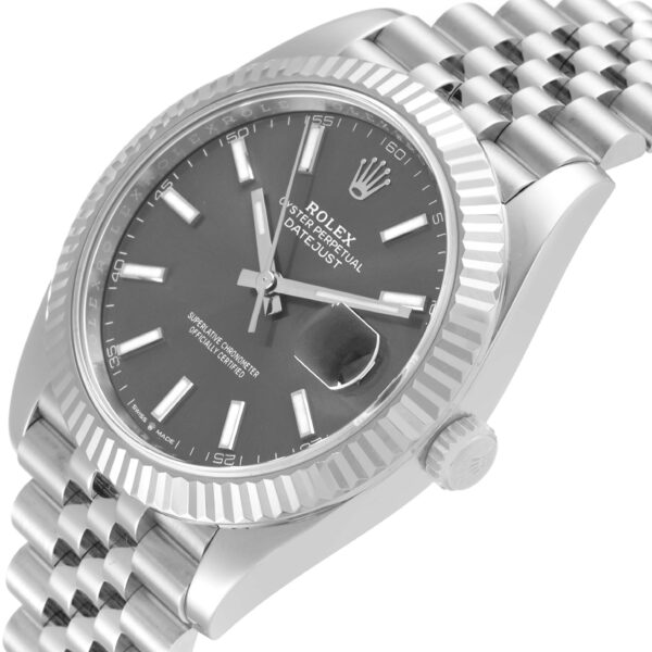 Rolex Datejust 41 Steel White Gold Slate Dial Mens Watch 126334 - Image 5