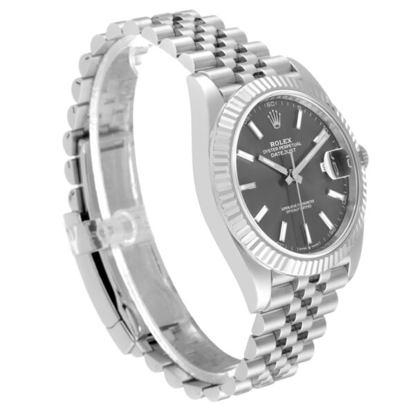 Rolex Datejust 41 Steel White Gold Slate Dial Mens Watch 126334 - Image 3