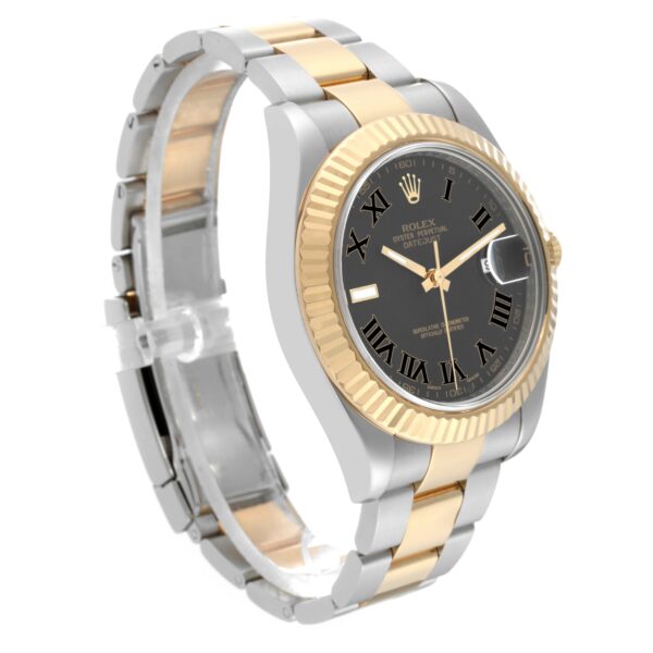 Rolex Datejust 41 Steel Yellow Gold Black Dial Mens Watch 116333 - Image 2