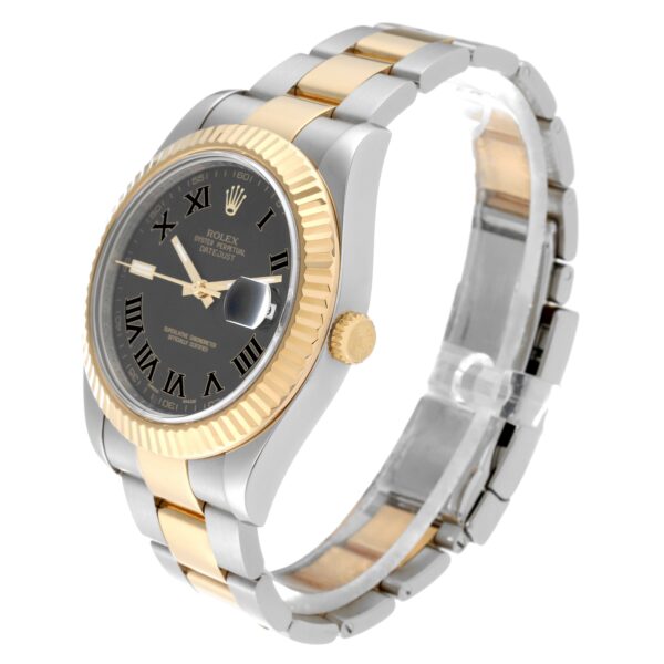 Rolex Datejust 41 Steel Yellow Gold Black Dial Mens Watch 116333 - Image 3