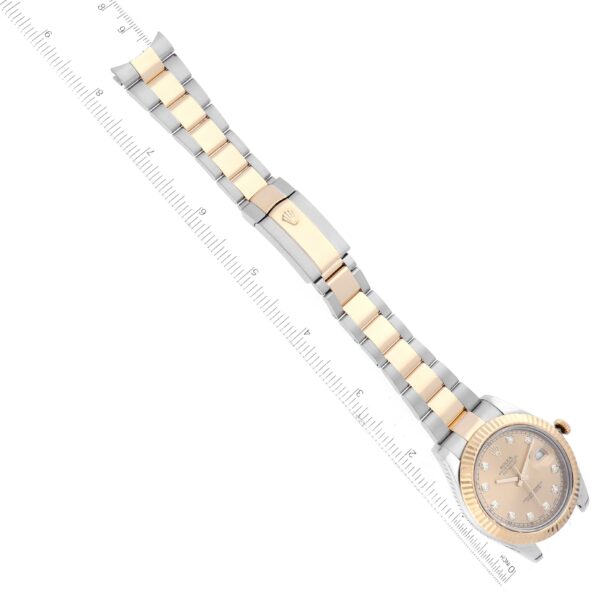 Rolex Datejust 41 Steel Yellow Gold Diamond Dial Mens Watch 116333 - Image 11