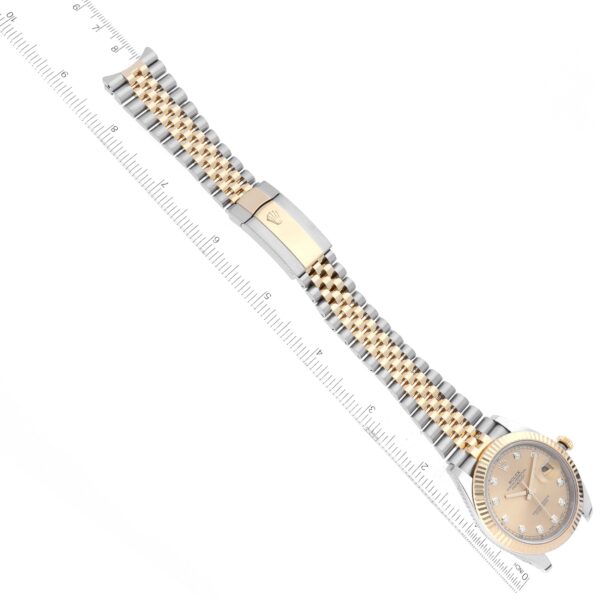 Rolex Datejust 41 Steel Yellow Gold Diamond Dial Mens Watch 126333 Box Card - Image 13