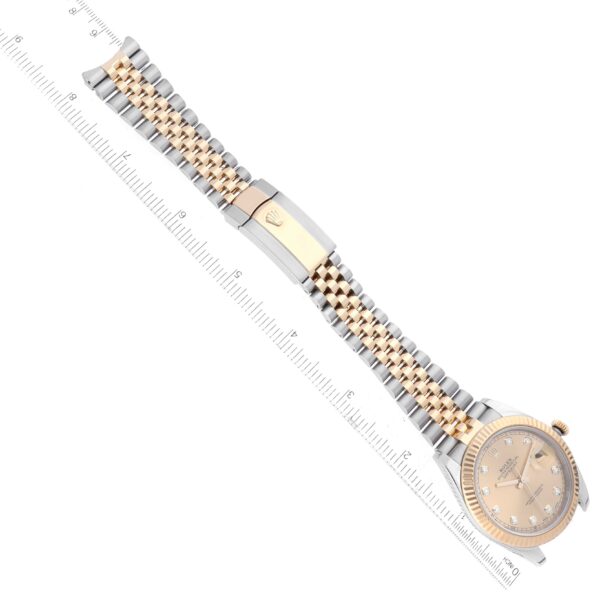 Rolex Datejust 41 Steel Yellow Gold Diamond Dial Mens Watch 126333 Box Card - Image 11