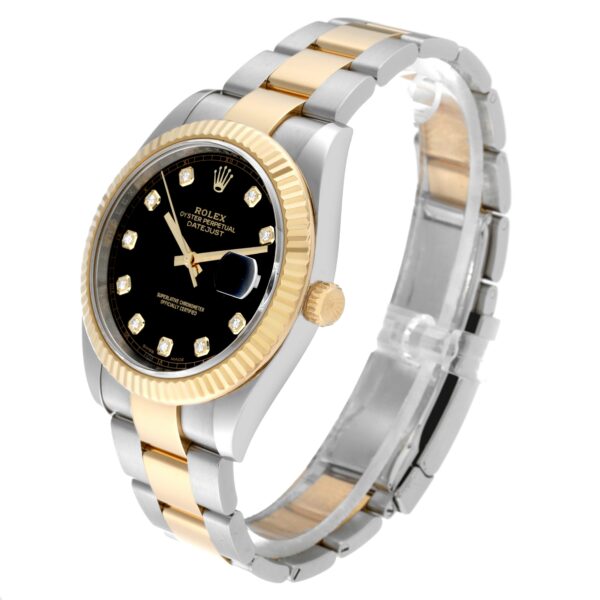 Rolex Datejust 41 Steel Yellow Gold Diamond Dial Mens Watch 126333 Box Card - Image 5