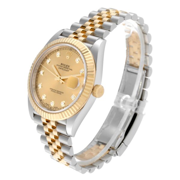Rolex Datejust 41 Steel Yellow Gold Diamond Dial Mens Watch 126333 Box Card - Image 7
