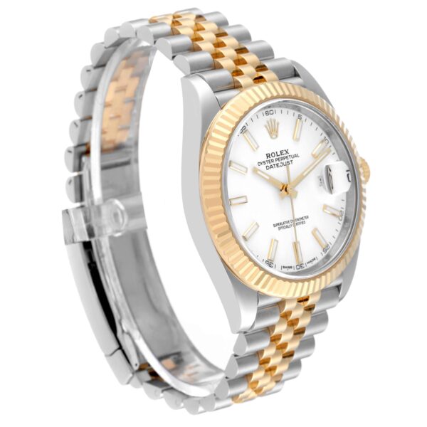Rolex Datejust 41 Steel Yellow Gold White Dial Mens Watch 126333 - Image 3