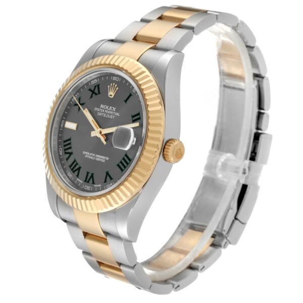 Rolex Datejust 41 Steel Yellow Gold Wimbledon Dial Mens Watch 116333 - Image 4