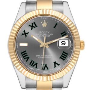 Rolex Datejust 41 Steel Yellow Gold Wimbledon Dial Mens Watch 116333