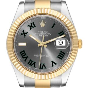 Rolex Datejust 41 Steel Yellow Gold Wimbledon Dial Mens Watch 116333
