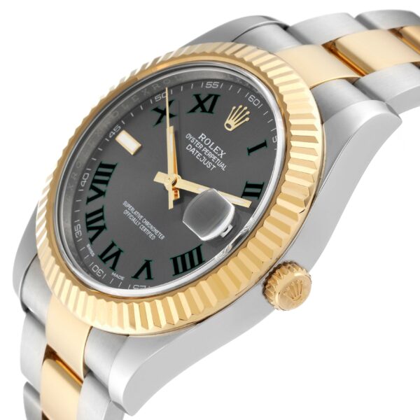 Rolex Datejust 41 Steel Yellow Gold Wimbledon Dial Mens Watch 116333 - Image 6