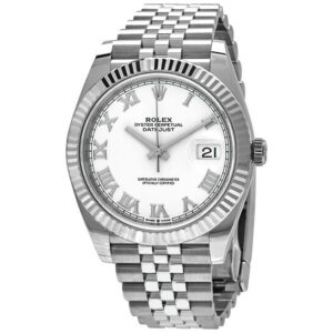 Rolex Datejust 41 White Dial Automatic Men's Jubilee Watch 126334WRJ