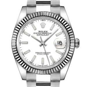 Rolex Datejust 41 White Dial Gold & Steel Men's Watch M126334-0009