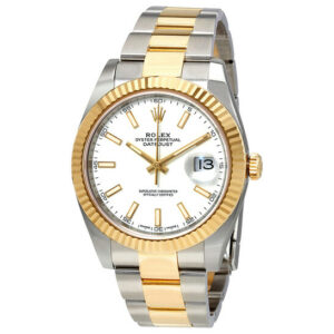 Rolex Datejust 41 White Dial Steel and 18K Yellow Gold Oyster Men's Watch 126333WSO