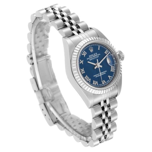 Rolex Datejust Blue Dial White Gold Steel Ladies Watch 79174 - Image 3