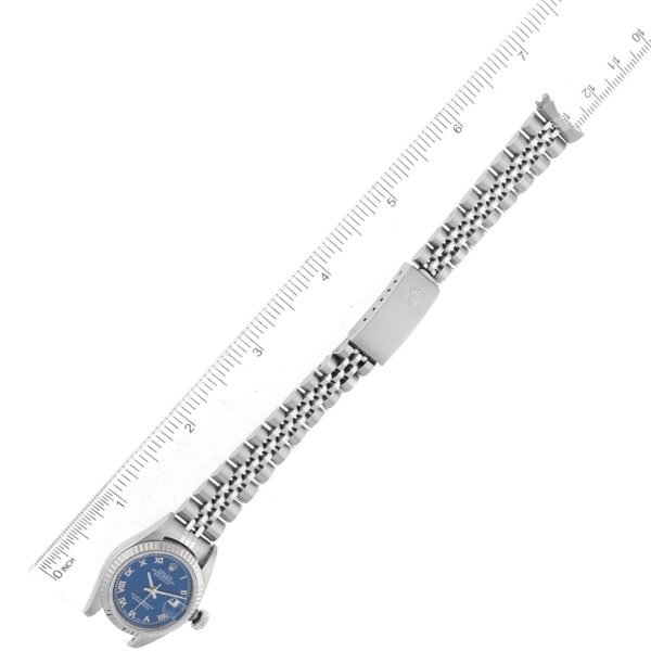 Rolex Datejust Blue Dial White Gold Steel Ladies Watch 79174 - Image 10