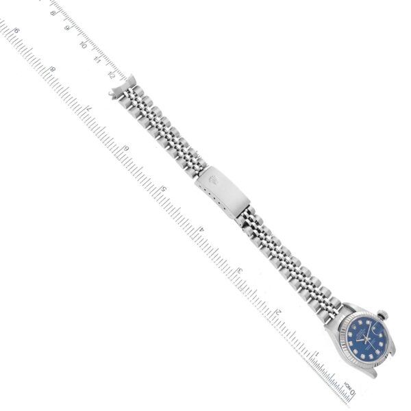 Rolex Datejust Blue Diamond Dial White Gold Steel Ladies Watch 79174 - Image 11