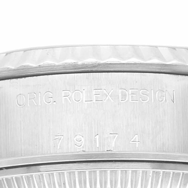 Rolex Datejust Blue Diamond Dial White Gold Steel Ladies Watch 79174 - Image 7