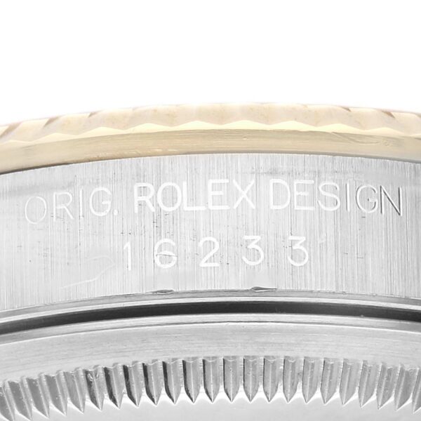 Rolex Datejust Diamond Dial Steel Yellow Gold Mens Watch 16233 - Image 7