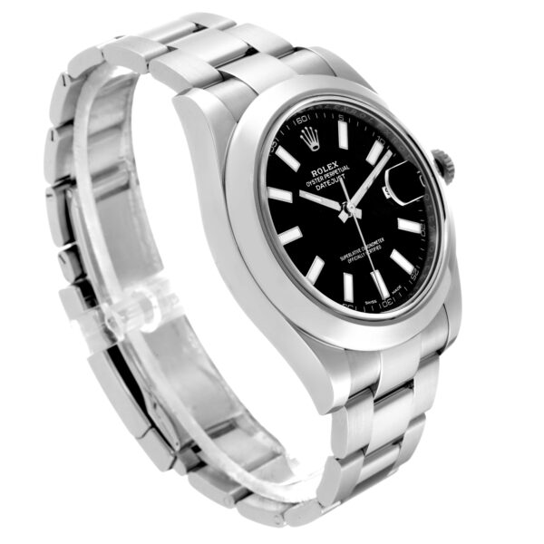 Rolex Datejust II 41mm Black Dial Steel Mens Watch 116300 Card - Image 3