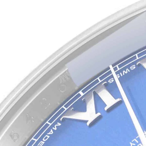 Rolex Datejust II Steel White Gold Blue Roman Dial Mens Watch 116334 - Image 6