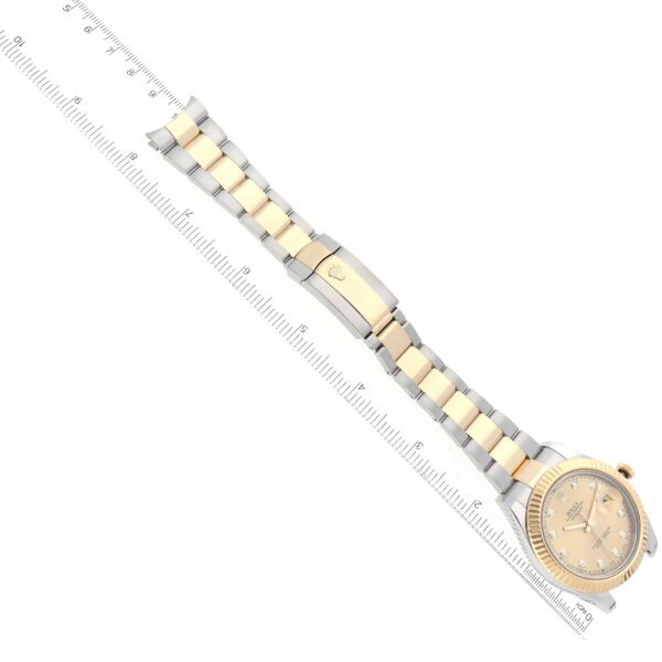 Rolex Datejust II Steel Yellow Gold Diamond Mens Watch 116333 - Image 10