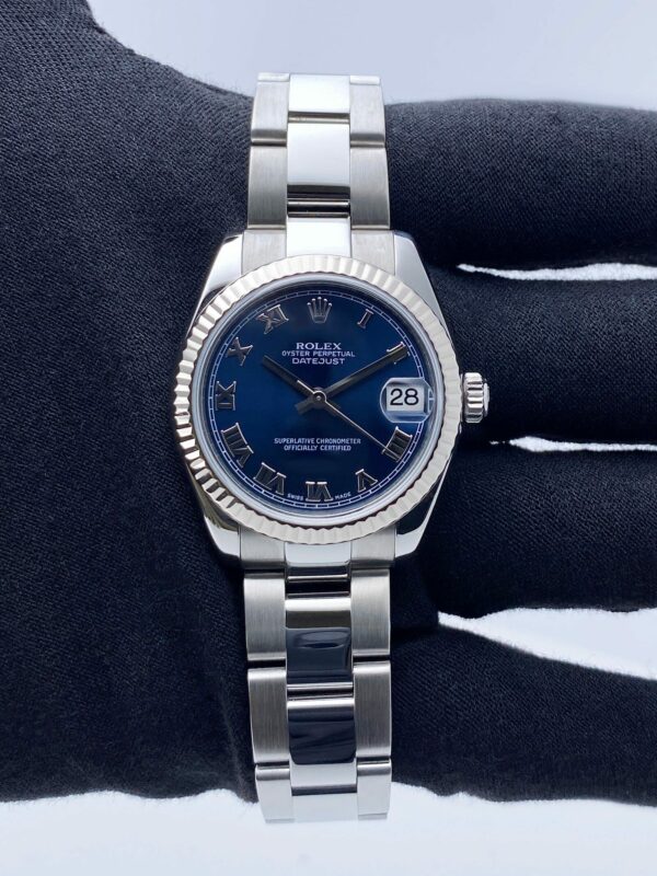 Rolex Datejust Midsize 178274 Blue Dial Ladies Watch - Image 3