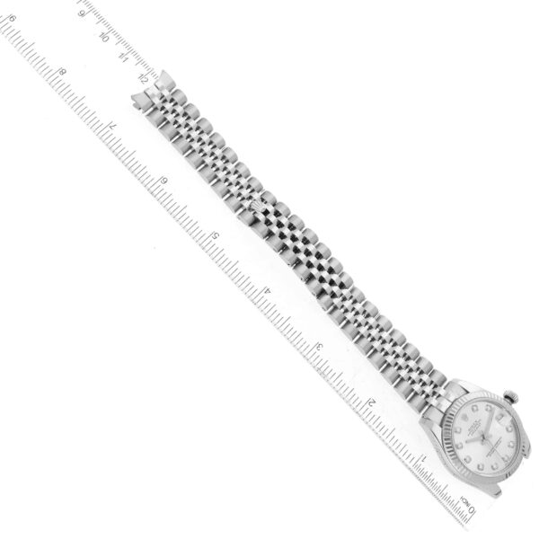 Rolex Datejust Midsize 31 Steel White Gold Diamond Dial Watch 178274 Box Card - Image 11