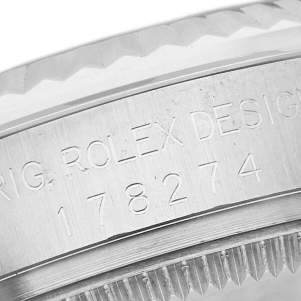 Rolex Datejust Midsize 31 Steel White Gold Diamond Dial Watch 178274 Box Card - Image 8