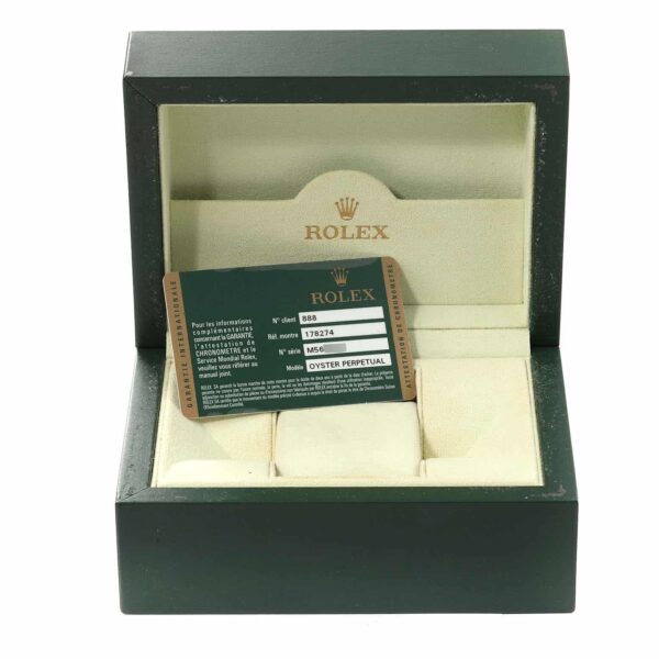 Rolex Datejust Midsize 31 Steel White Gold Diamond Dial Watch 178274 Box Card - Image 4