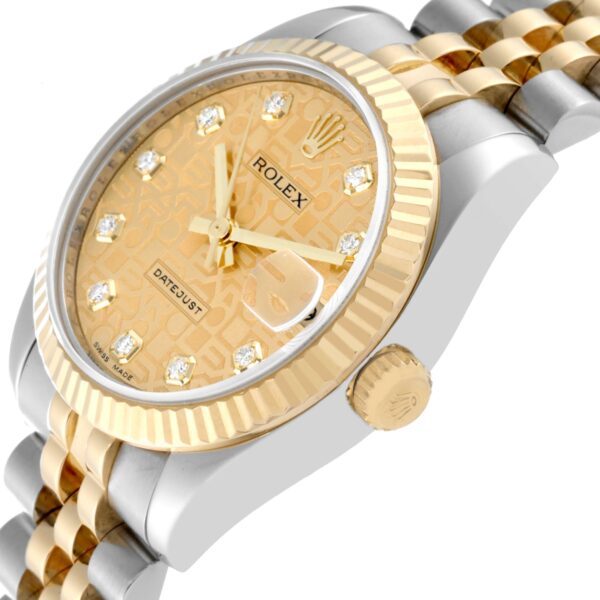 Rolex Datejust Midsize Steel Yellow Gold Diamond Ladies Watch 178273 - Image 6