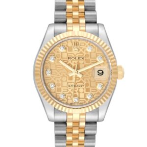 Rolex Datejust Midsize Steel Yellow Gold Diamond Ladies Watch 178273