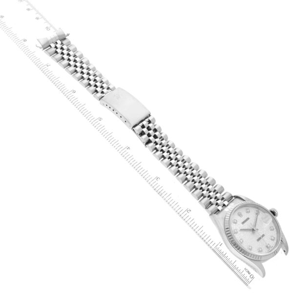 Rolex Datejust Steel White Gold Anniversary Diamond Dial Mens Watch 16234 - Image 11