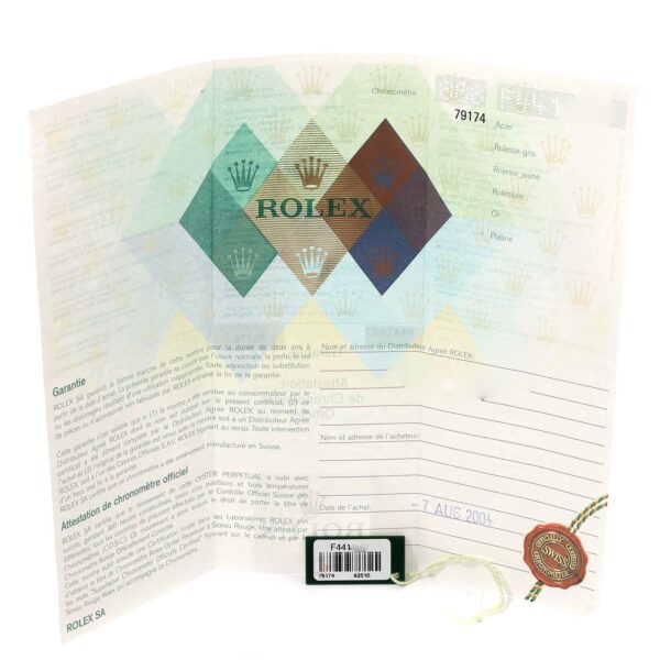 Rolex Datejust Steel White Gold Black Diamond Dial Ladies Watch 79174 Box Papers - Image 12